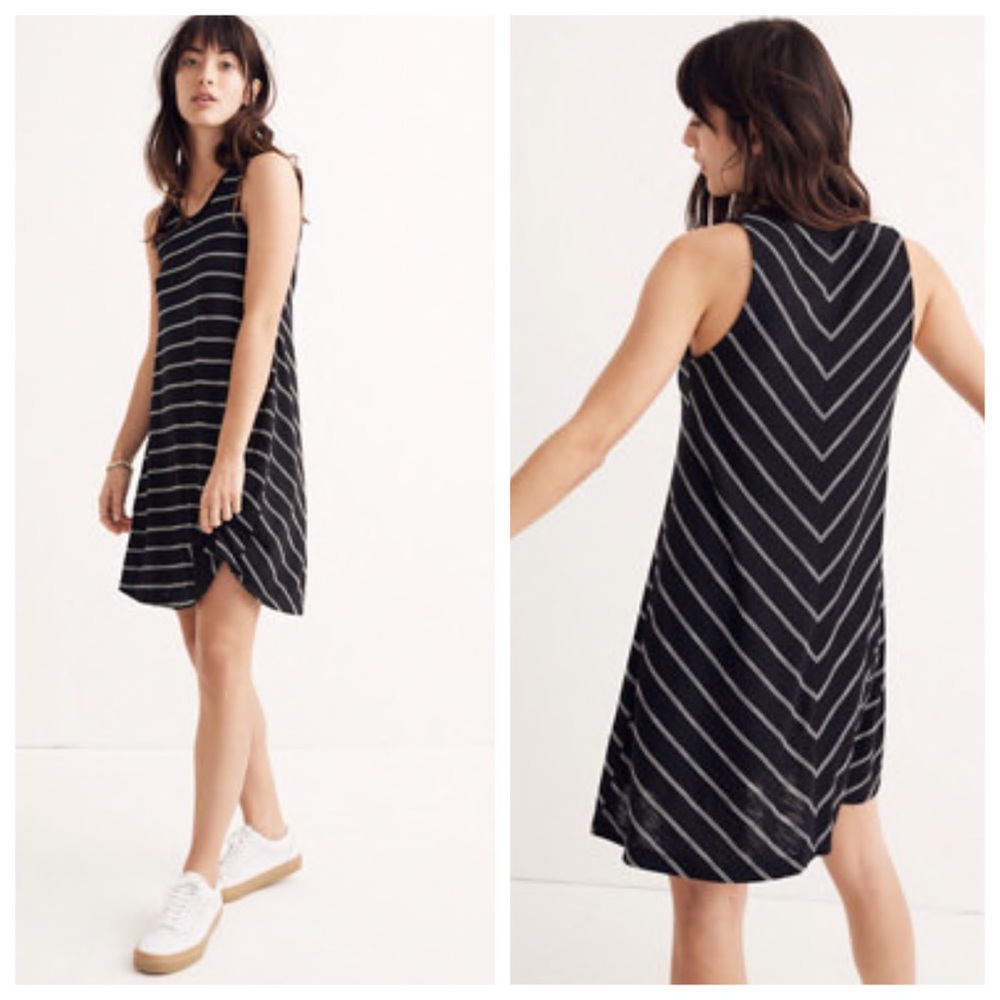 Madewell Highpoint Tank Dress in Hosta Stripe